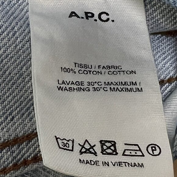 A.P.C. x JJJJound Petit Standard Denim Jeans Light Blue Men’s 33 Selvedge - Picture 7 of 9